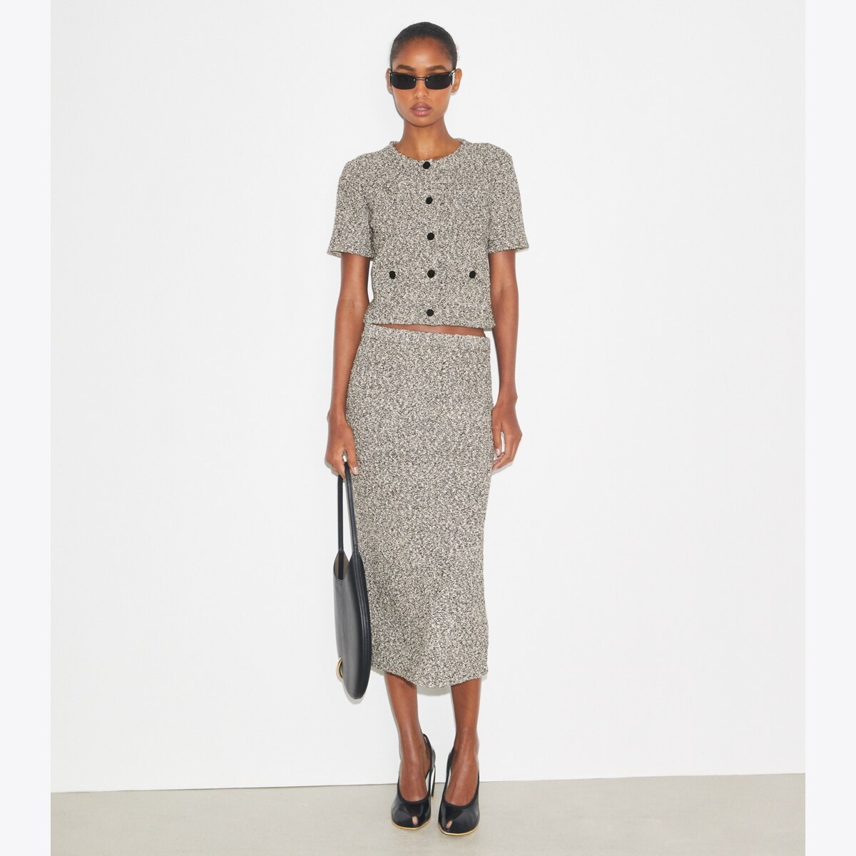 【送料&関税込】Tory Burch Embroidered Tweed Skirt Tweed Mini Skirt: Women's Designer Bottoms | Tory Burch