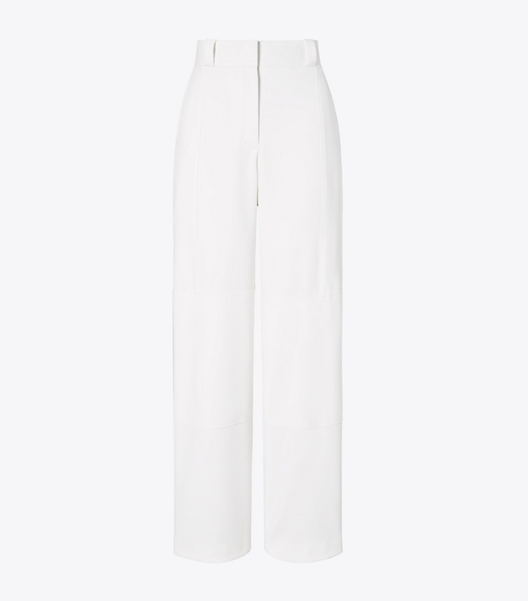 Tory Burch designer bottoms Twill Cargo Pant in White front