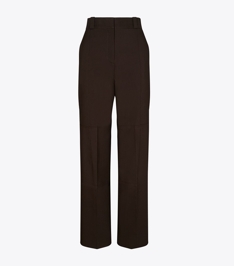 Tory Burch designer bottoms Twill Cargo Pant in Dark Mocha front