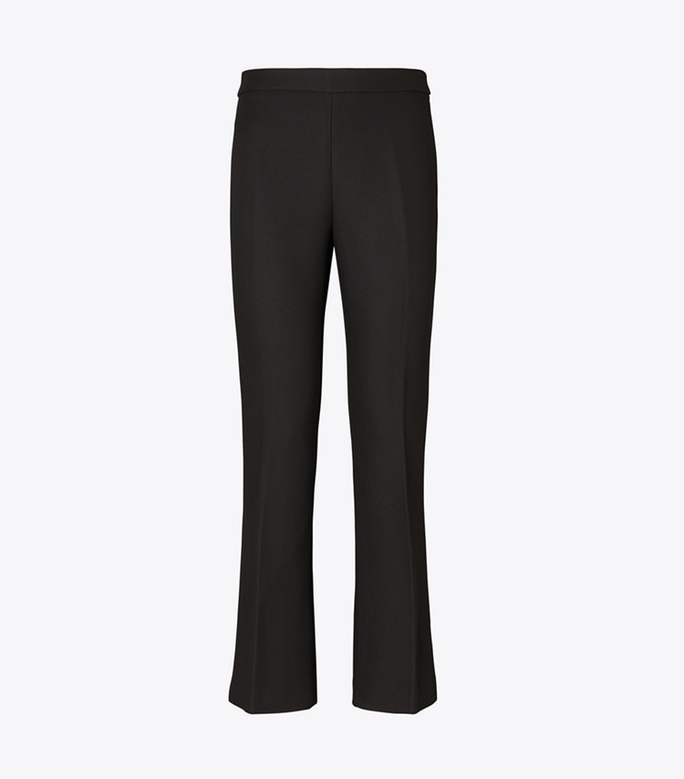 Tory Burch designer bottoms Twill Crepe Pant in Black front