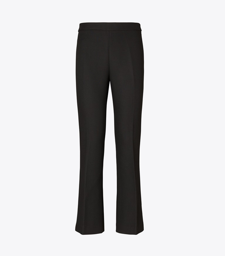 Tory Burch designer bottoms Twill Crepe Pant in Black front