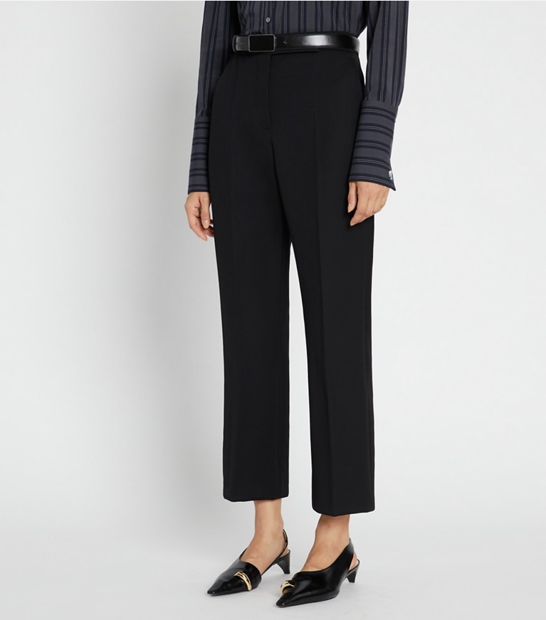Tory Burch designer bottoms Twill Trouser in Sport Black front