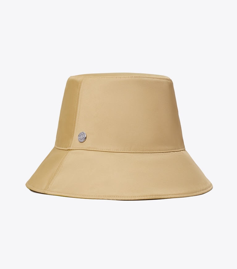 Tory Burch designer hats Twist Bucket Hat in Wheat front