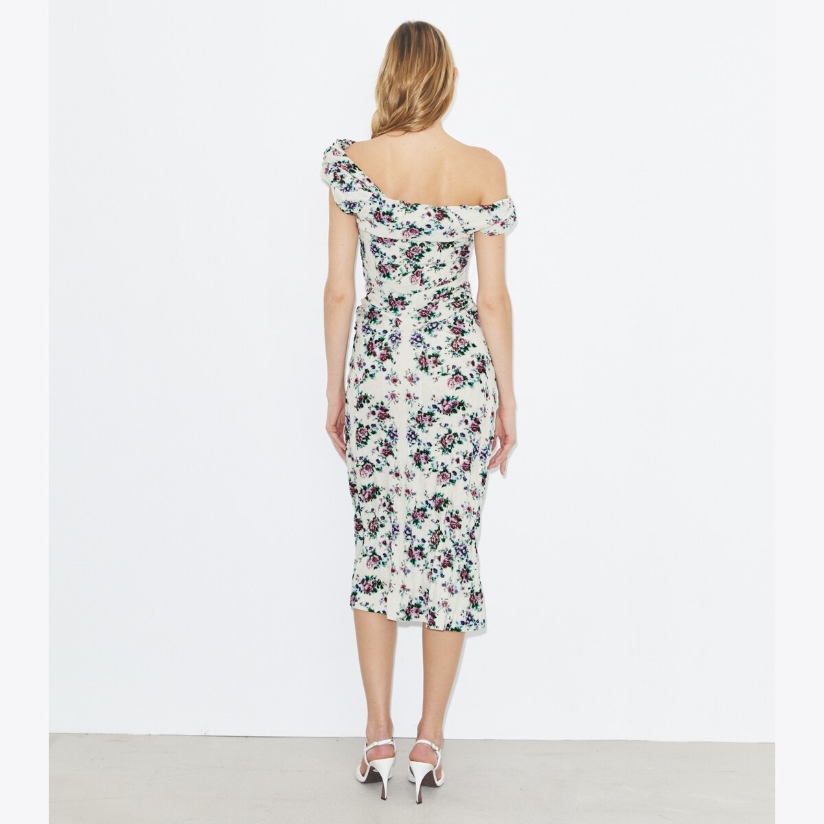 TWISTED COTTON VELVET DRESS - thumbnail 3