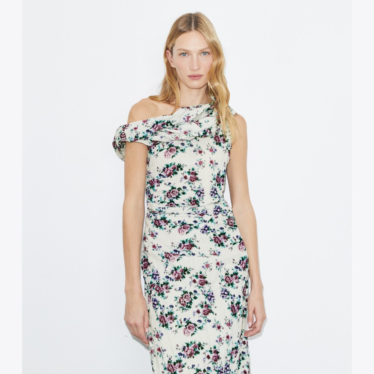 TWISTED COTTON VELVET DRESS - thumbnail 5