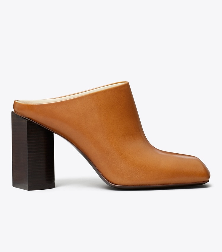 Tory Burch designer heels Twisted Mule in SIERRA COGNAC side