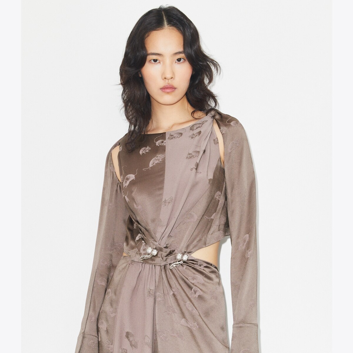 TWISTED VISCOSE DRESS - thumbnail 5