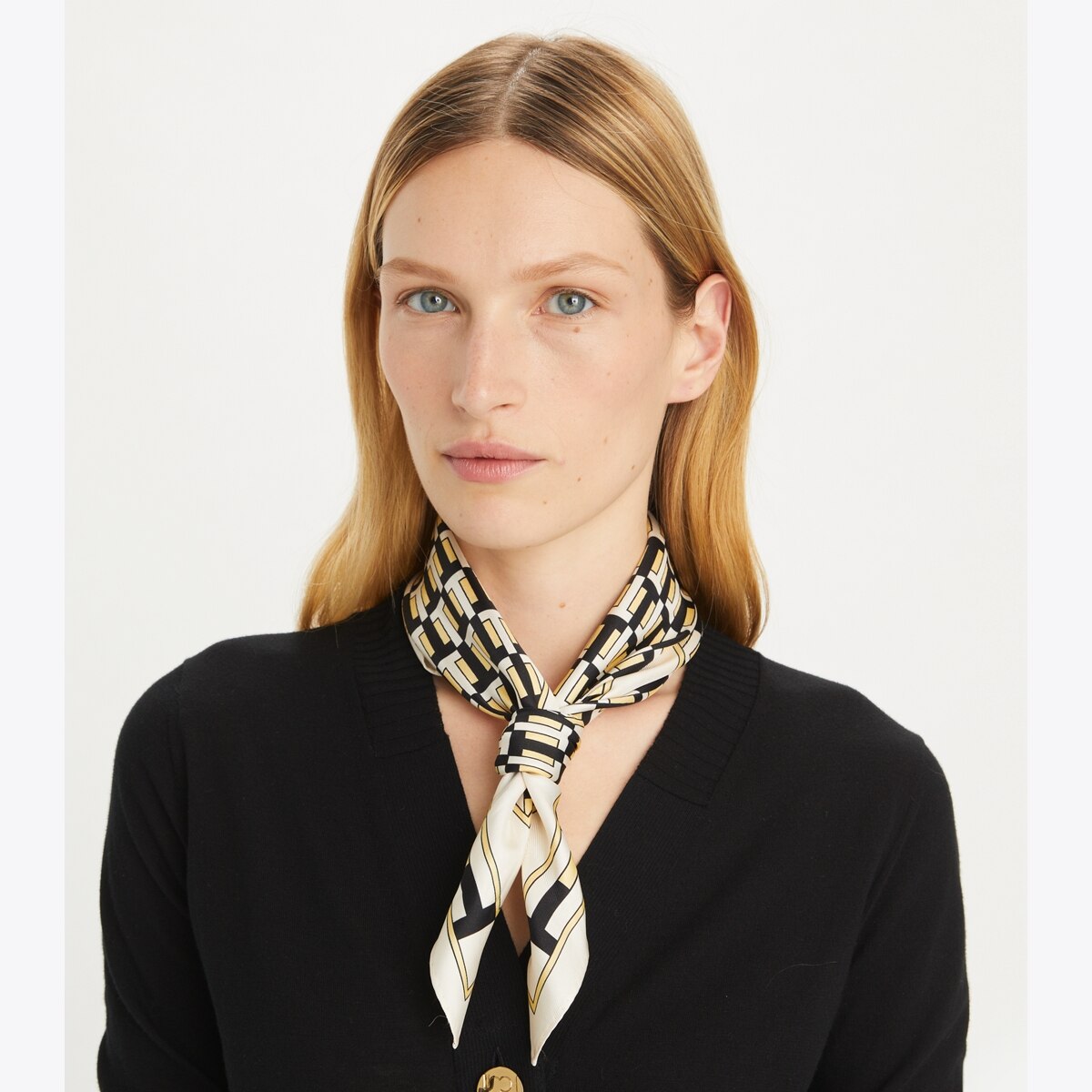TORY BURCH☆シルクスカーフ☆ダークオレンジ
