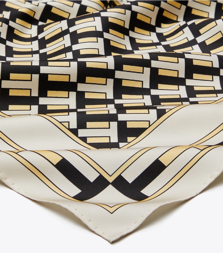 Tory Burch designer scarves Two for T Neckerchief in Two for T Neckerchief - Ivory detail