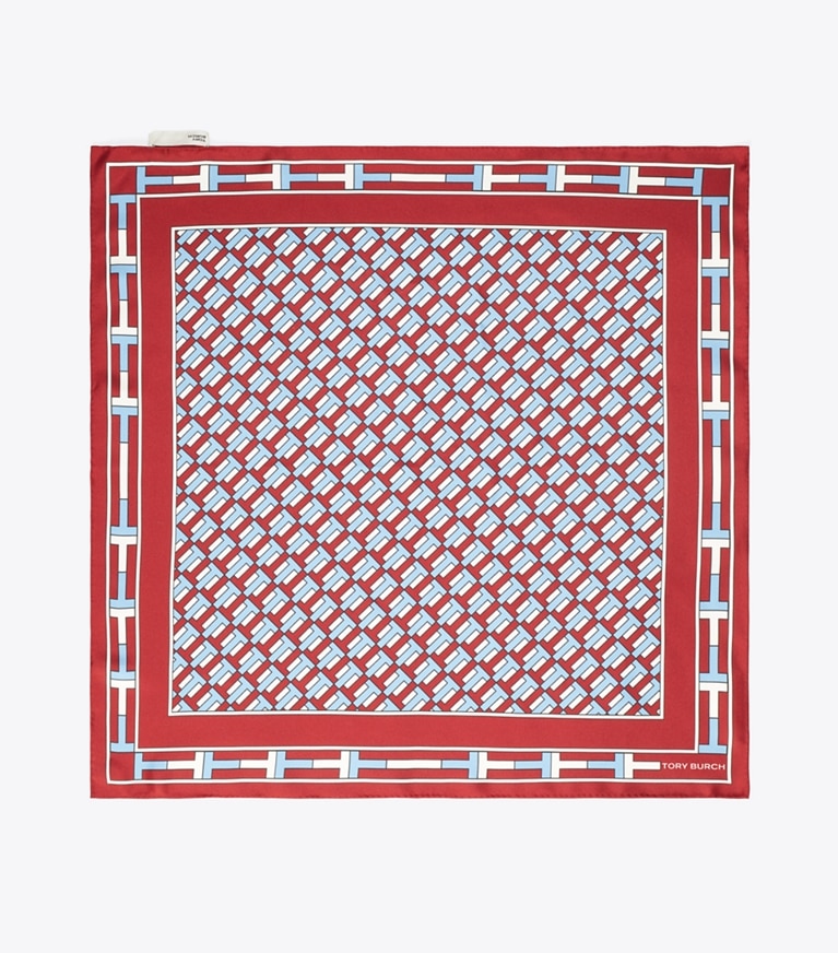 Tory Burch designer schals Two for T Taschentuch in Red / Blue von oben