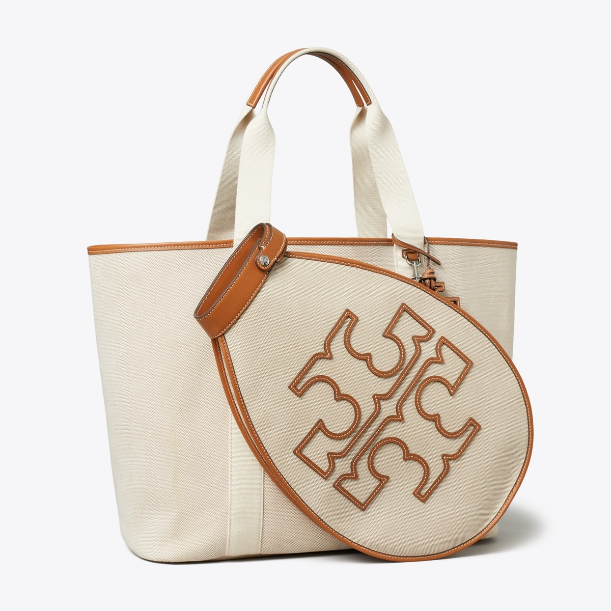 TWO-TONE CANVAS TENNIS TOTE
