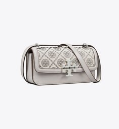【関税込】TORY BURCH Tモノグラム レザー ショルダー Tモノグラム レザー ショルダーバッグ: レディース ショルダー