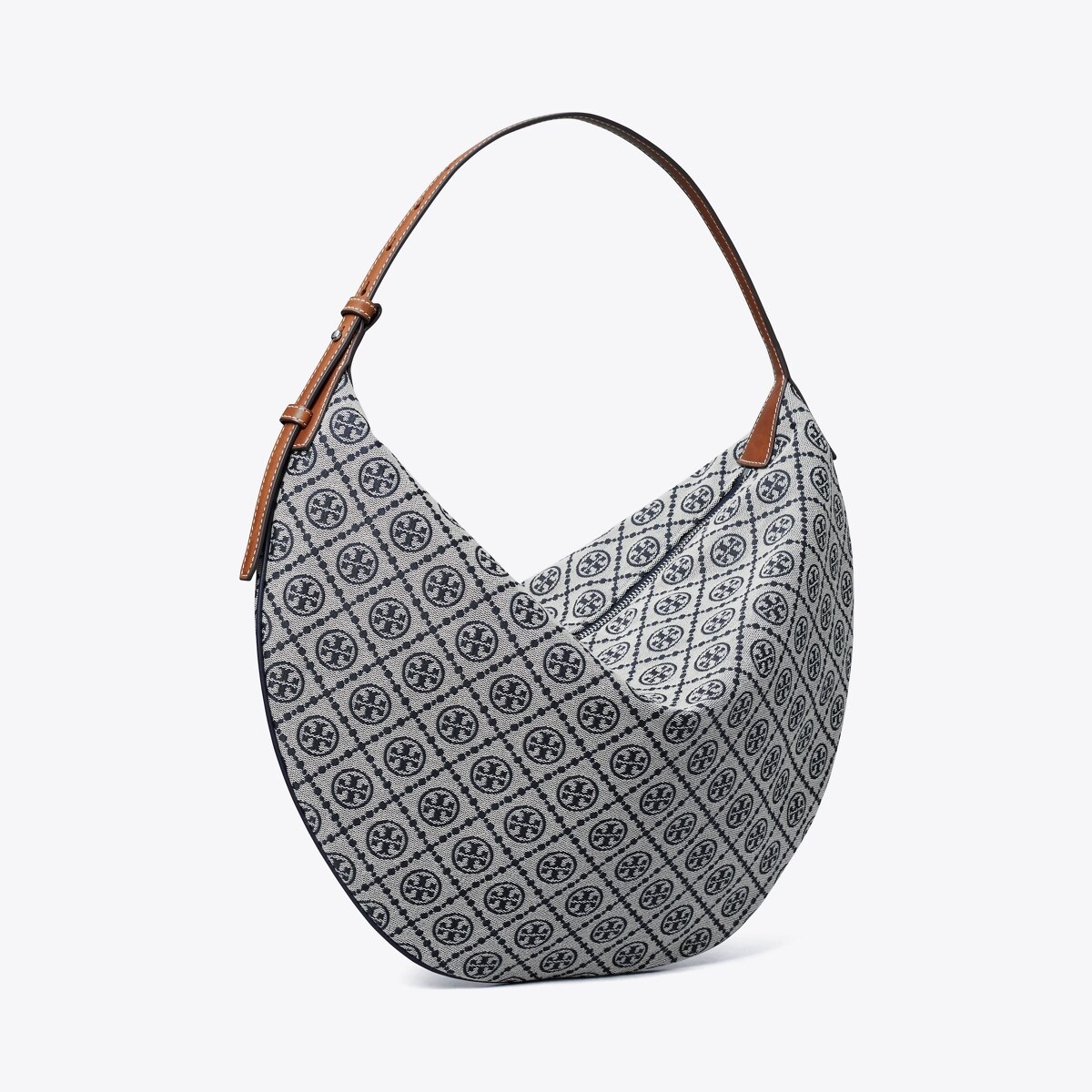 手織り【TORY BURCH】Tモノグラム ラフィア バルーンバッグ*上品 Tモノグラム ラフィア バルーンバッグ: レディース ホーボー