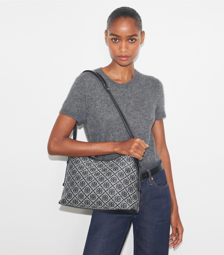 Tory Burch designer schultertaschen Umhängetasche mit T-Monogramm in Tory Navy angle