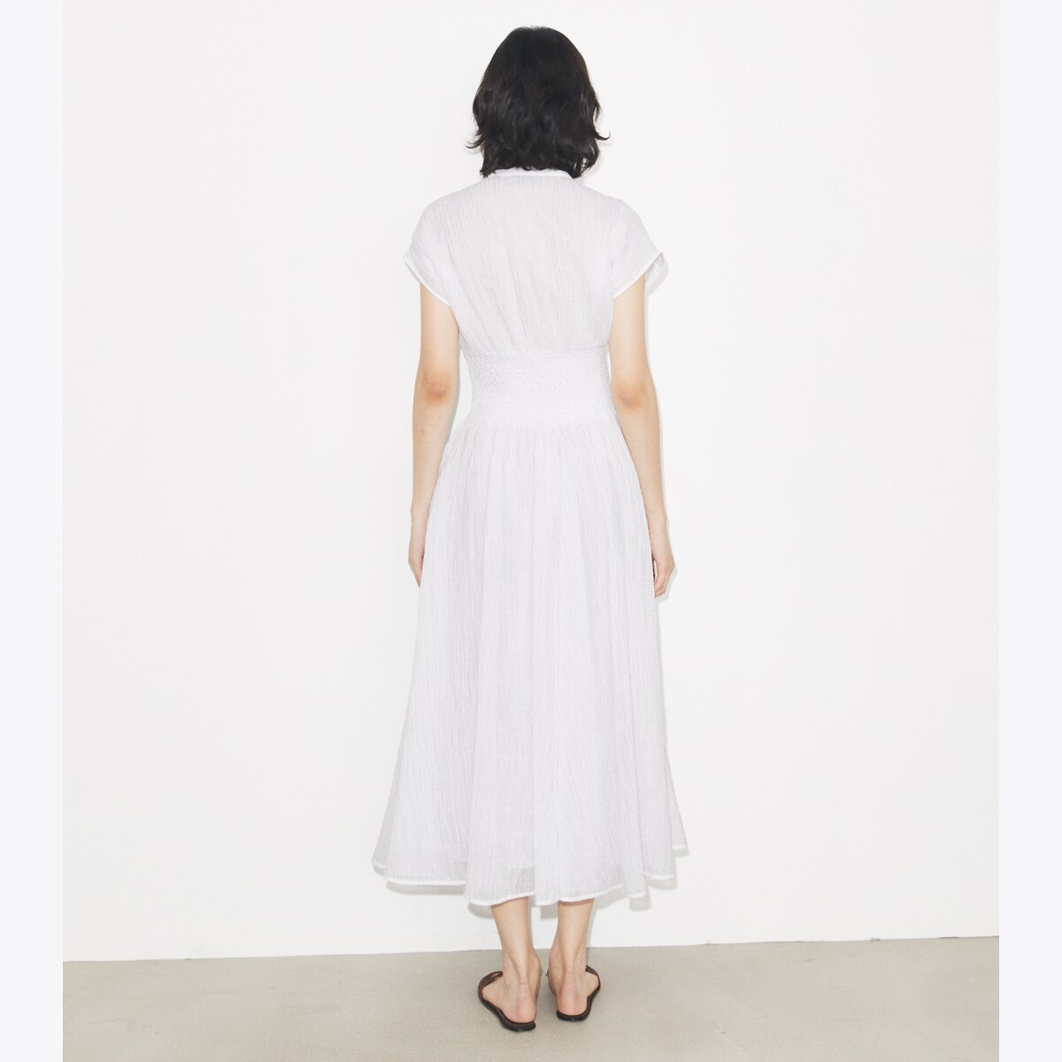 V-Neck Linen Dress: Women's Designer Dresses | Tory Burch
