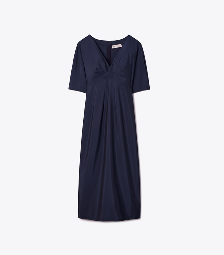 V-Neck Tech Poplin Dress: Women's Designer Dresses | Tory Burch