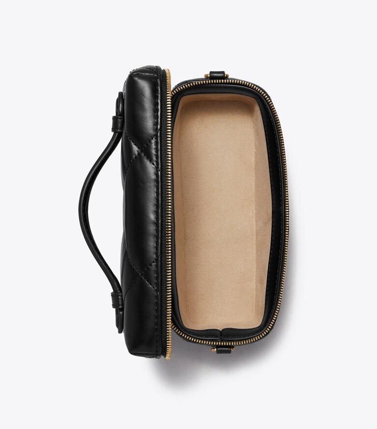 Tory Burch designer sacs à bandoulière Vanity East-West Kira Diamond Quilt avec breloque dans Black vue du dessus