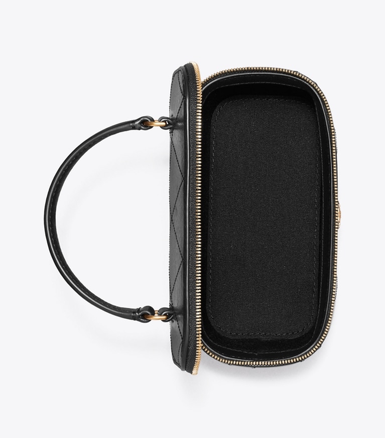 Tory Burch designer sacs à bandoulière Vanity matelassé Charlie pavé in Black dessus
