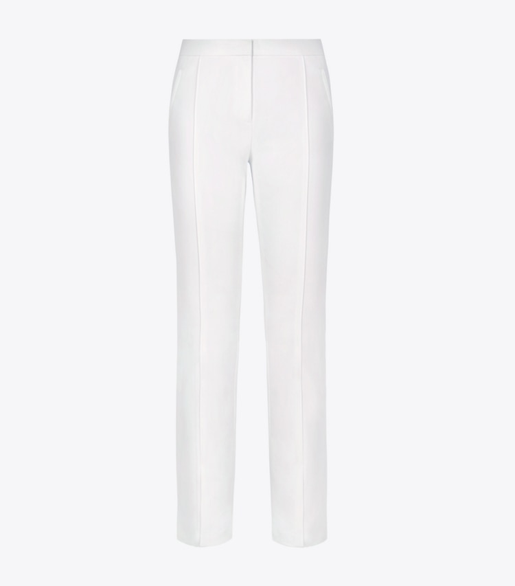 Tory Burch designer bottoms Vanner Pant in New Ivory front