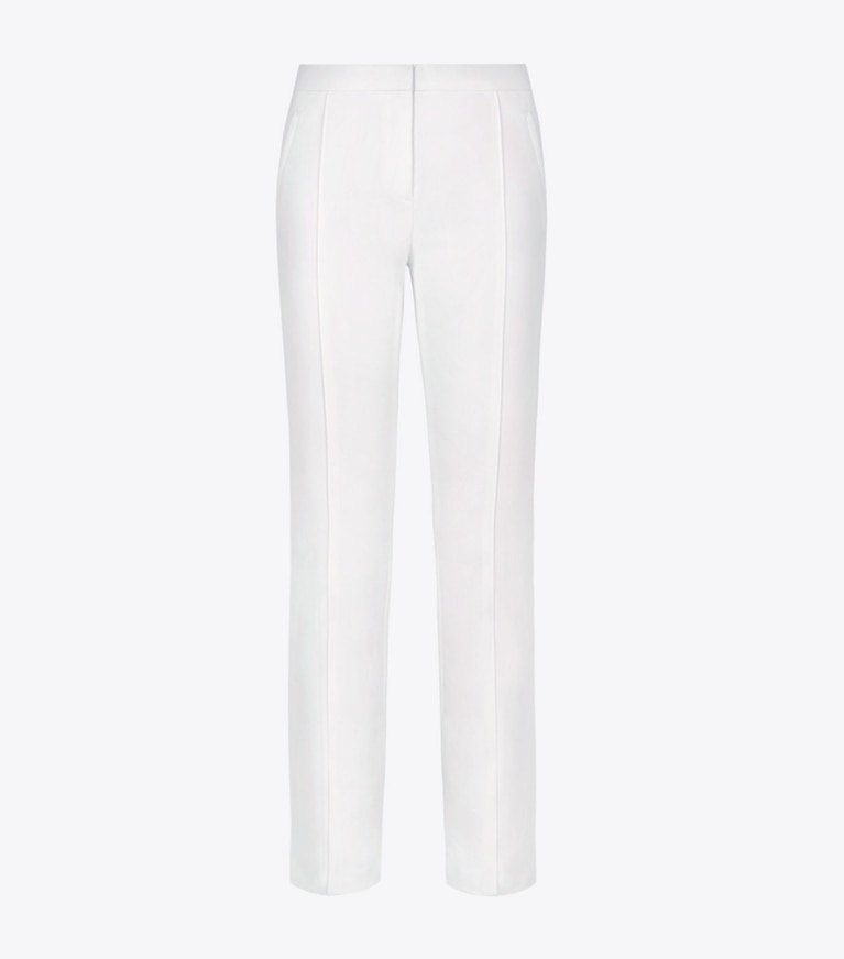 Tory Burch designer bottoms Vanner Pant in New Ivory front