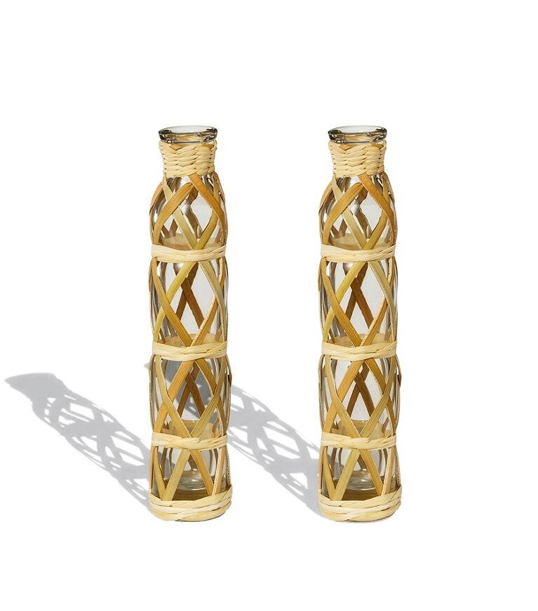 Tory Burch designer décoration Vase tressé, lot de 2 dans Natural (1) supplémentaire