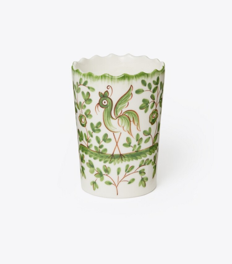 Tory Burch diseñador velas Vela Oiseau en White/Green frente
