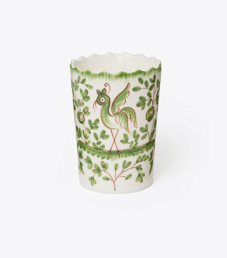 Tory Burch diseñador velas Vela Oiseau en White/Green frente
