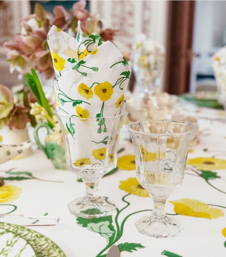 Tory Burch designer vaisselle Verre à eau en verre pressé, lot de 4 dans Clear éditorial