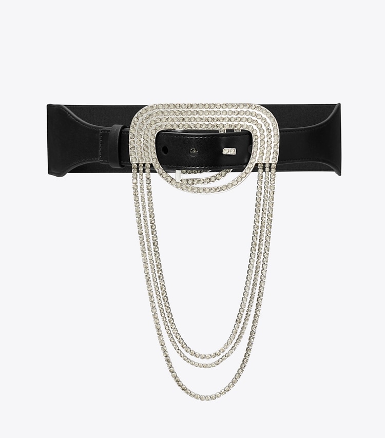 Tory Burch designer gürtel Verzierter Gürtel in Black front