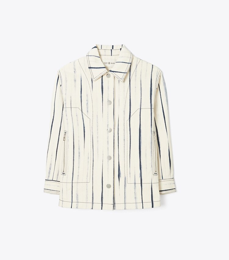 Tory Burch designer vestes Veste en denim Wavelength dans Multi de face