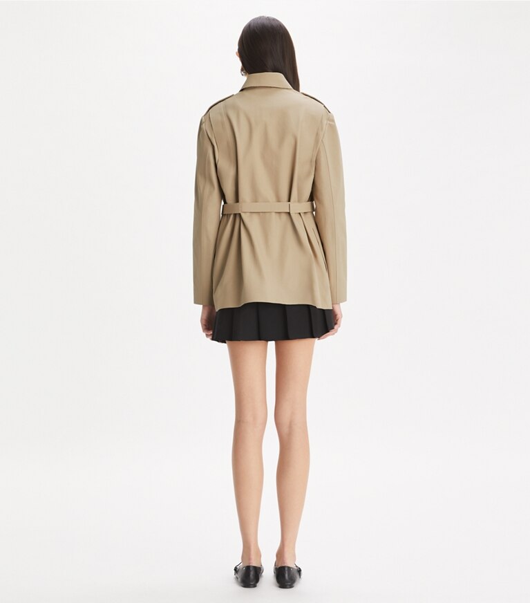 Tory Burch designer vestes Veste en toile in Silver Taupe front