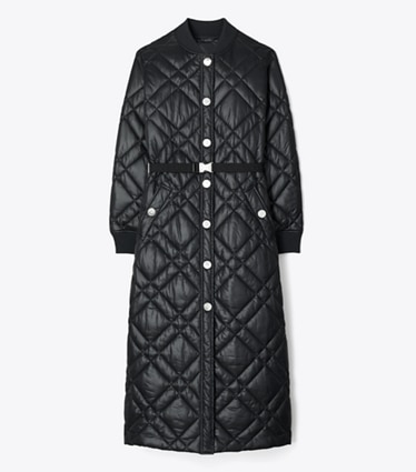 Tory Burch designer manteaux Veste matelassée Loriner in Black front