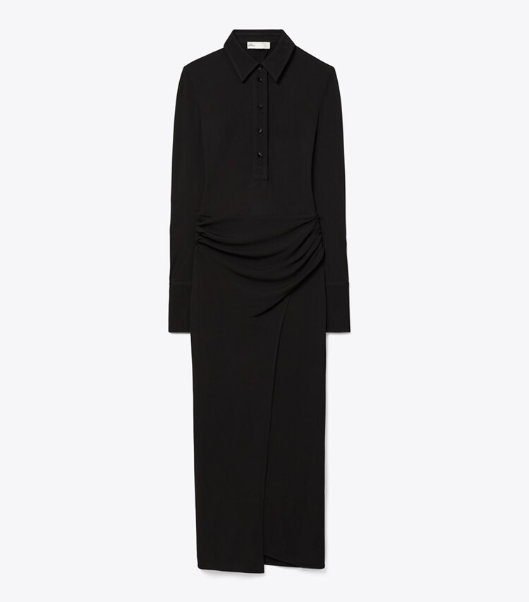Tory Burch diseñador vestidos Vestido camisero de jersey en Black frente