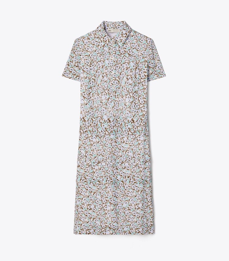 Tory Burch diseñador vestidos Vestido camisero de viscosa estampada en Blue Floral frente