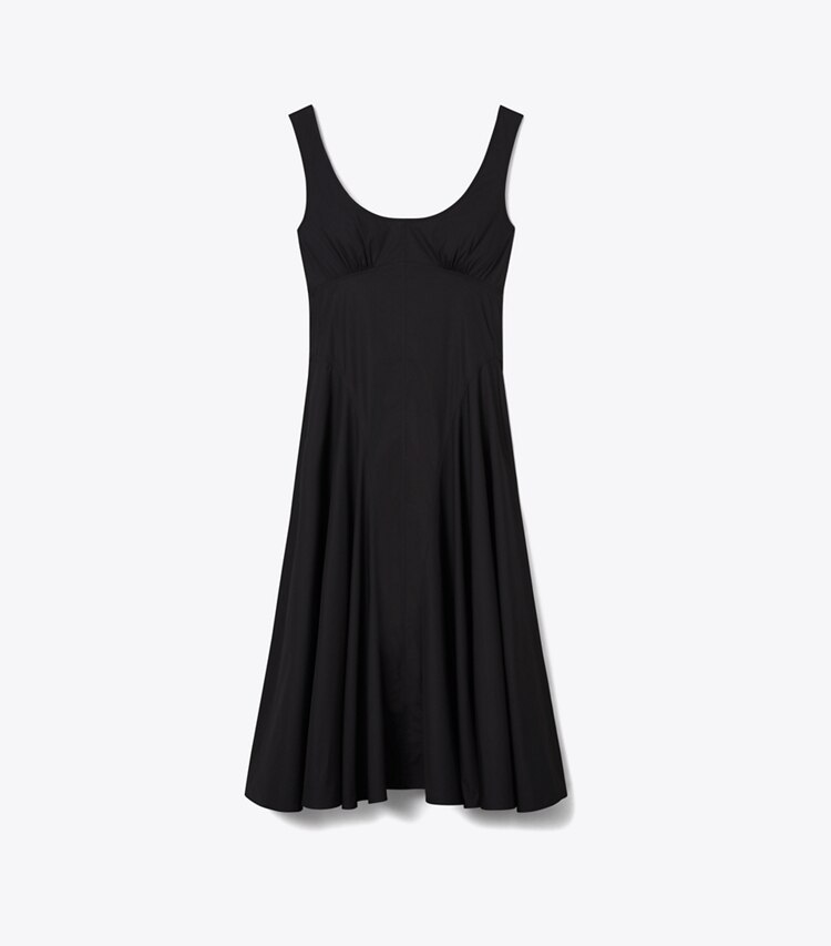 Tory Burch diseñador vestidos Vestido de breteles de algodón en Black frente