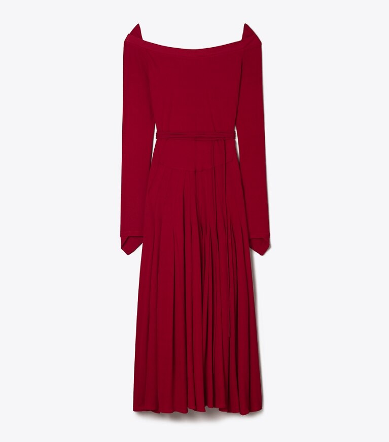 Tory Burch diseñador vestidos Vestido de jersey de viscosa en Rouge frente