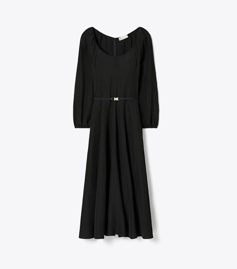 Tory Burch diseñador vestidos Vestido de lino en Black frente
