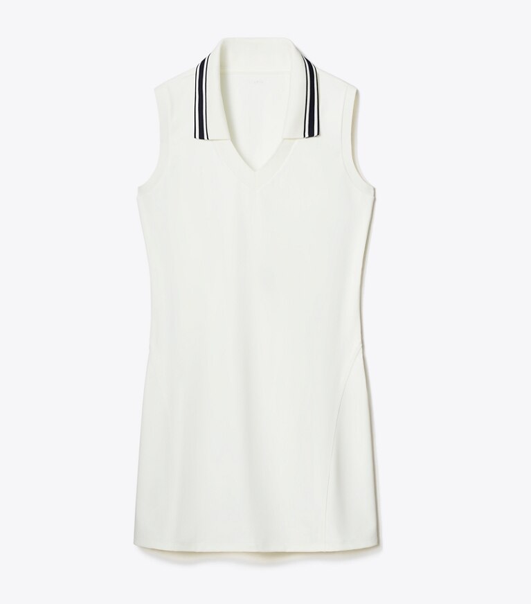 Tory Burch diseñador vestidos Vestido de tenis con cuello en V en Snow White frente