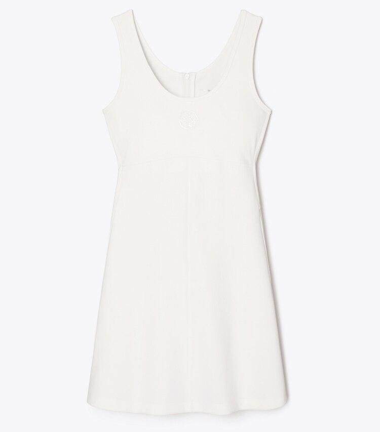 Tory Burch diseñador tops Vestido de tenis con logo en relieve en Snow White frente