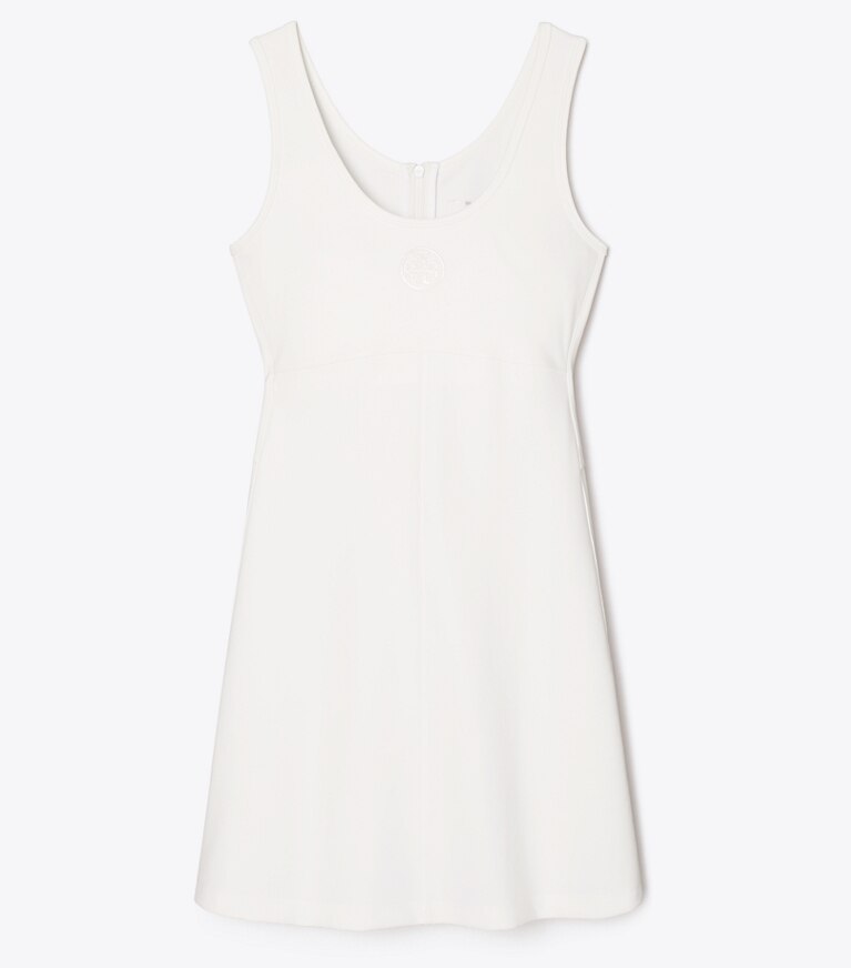 Tory Burch diseñador tops Vestido de tenis con logo en relieve en Snow White frente