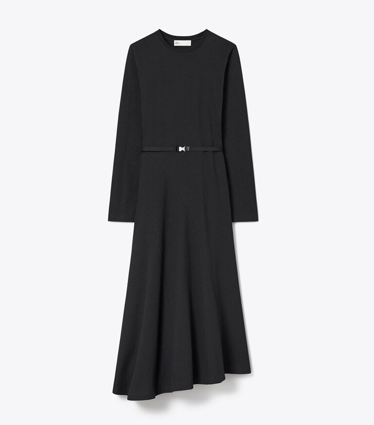 Tory Burch diseñador vestidos Vestido evasé de algodón en Black frente