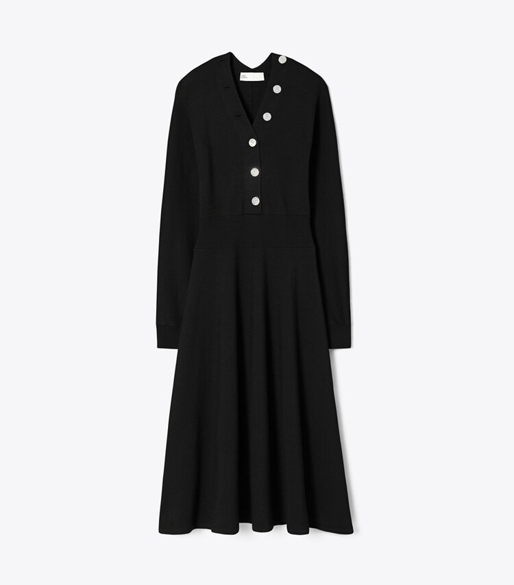 Tory Burch diseñador vestidos Vestido suéter en Black frente