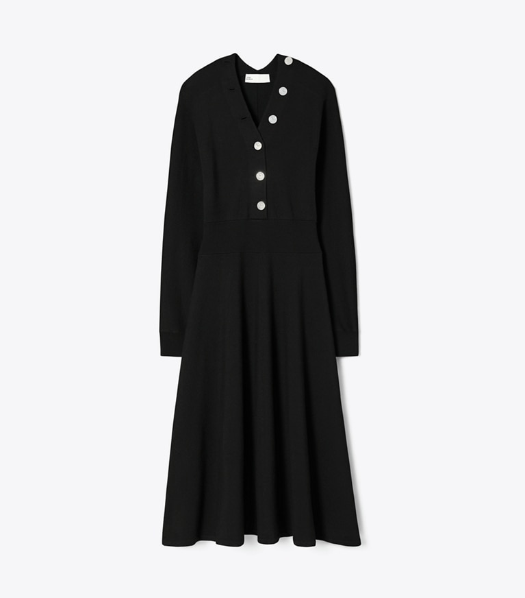 Tory Burch diseñador vestidos Vestido suéter en Black frente
