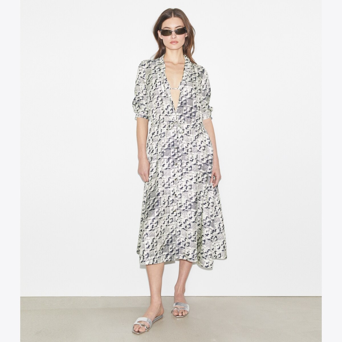 Vestito midi in Seta: Donna Abbigliamento | Abiti | Tory