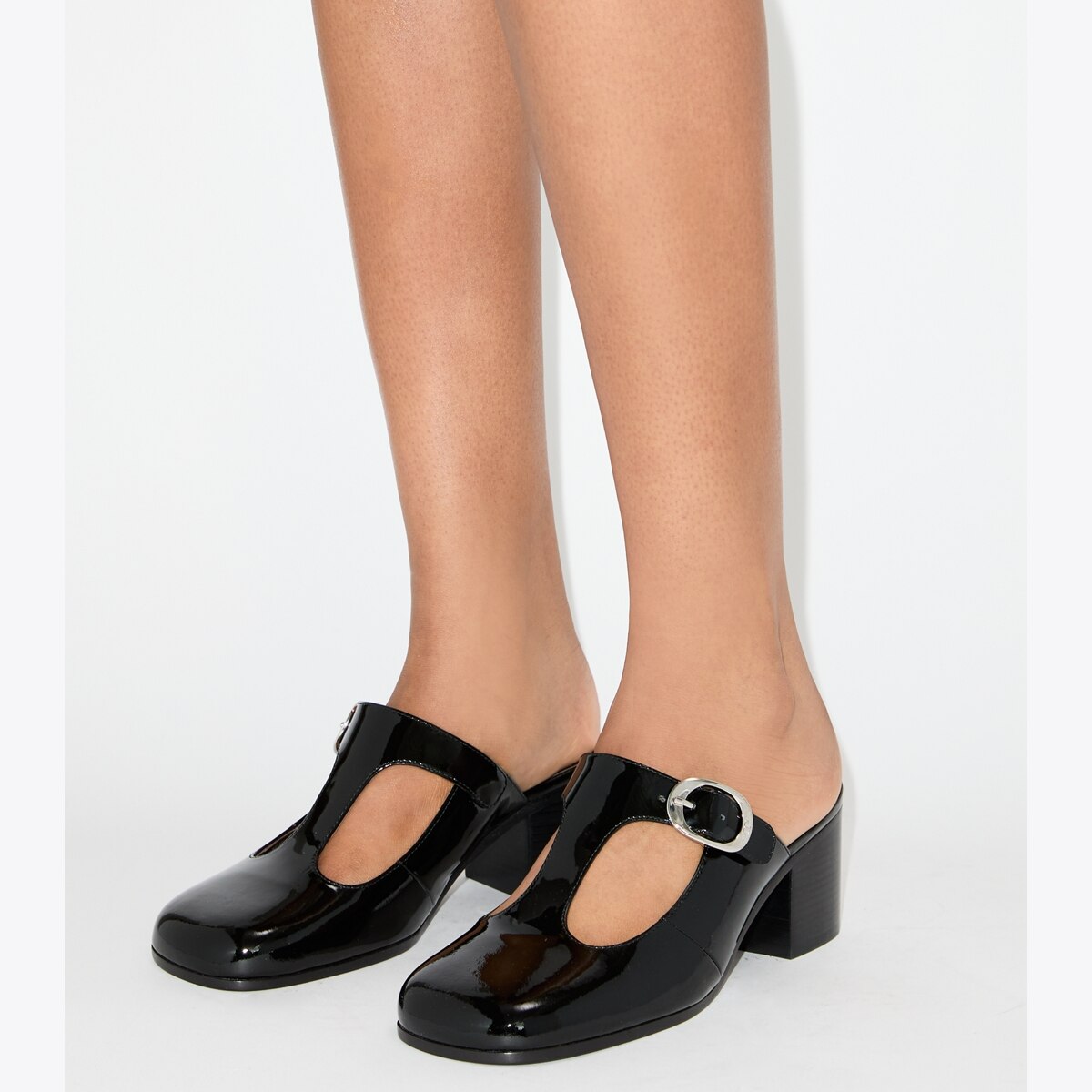 Violet T-Strap Heeled Mule: Women's Designer Heels | Tory Burch