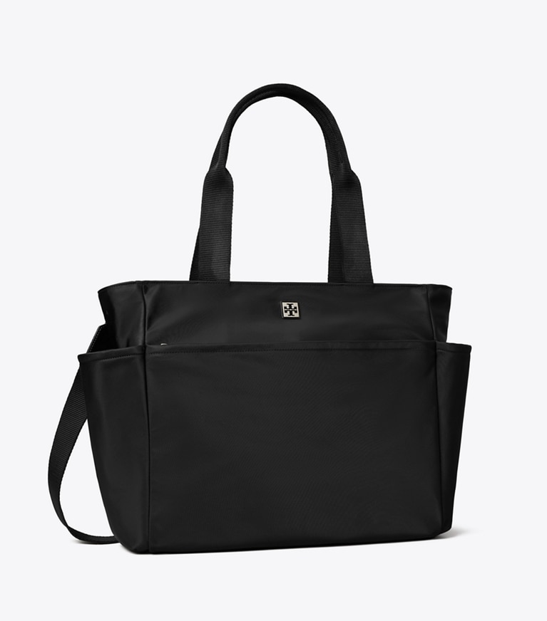 Tory Burch designer tote bags Virginia Baby Bag in Black angle