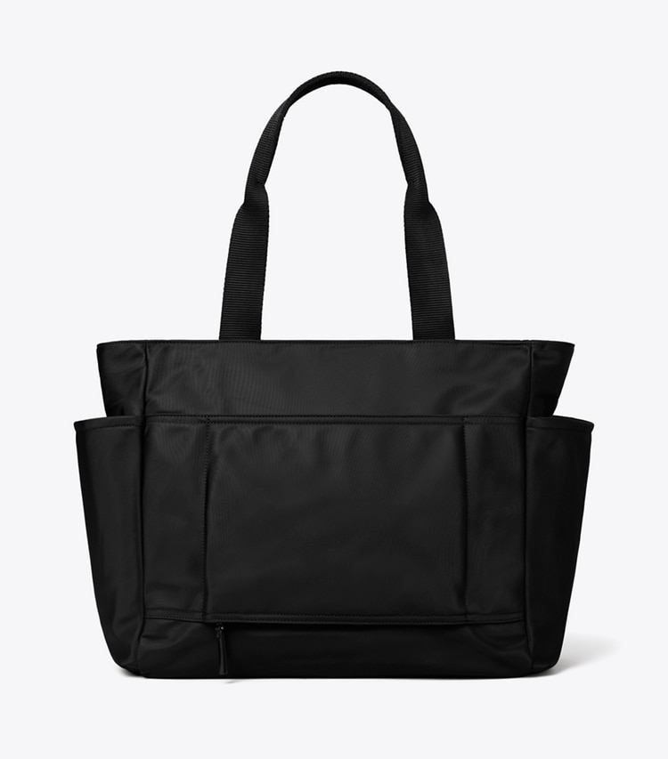Tory Burch designer tote bags Virginia Baby Bag in Black back