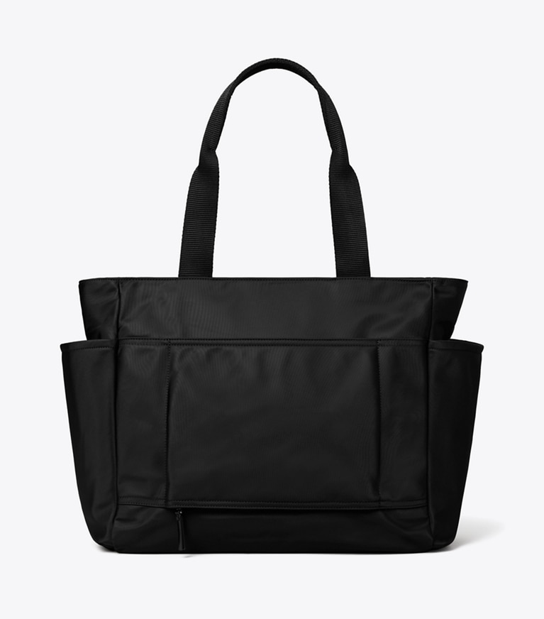 Tory Burch designer tote bags Virginia Baby Bag in Black back