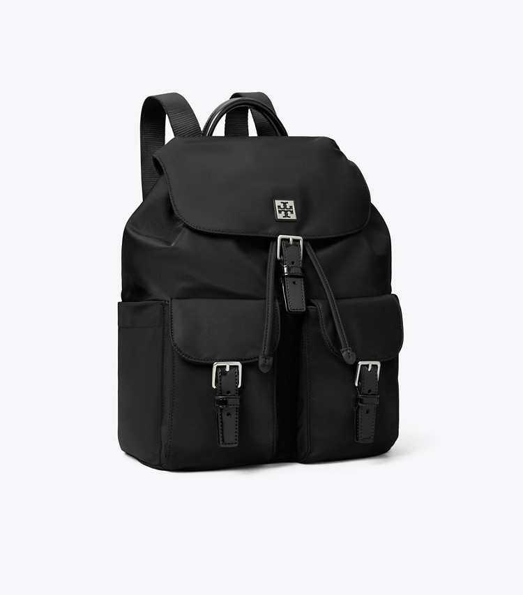 Tory Burch designer backpacks Virginia Backpack in Black angle