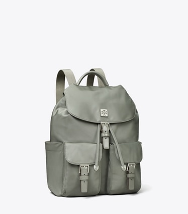 Tory Burch designer バックパック ヴァージニア バックパック in Shale Rock angle